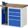 werkbank,HxBxD 890x1000x700mm,beukblad,draagverm. 750kg,2containers