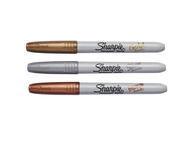 Feutre Sharpie ogive Fin metallic assorti blister 3 pièces