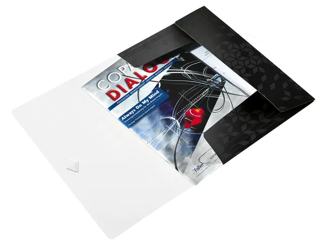 Elastomap Leitz WOW A4 3 kleppen PP zwart