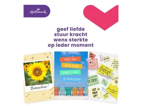 OUTLET Wenskaart Hallmark navulset A4 zakelijke momenten 8 kaarten