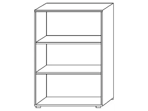 kantoorstelling,HxBxD 1140x800x330mm,2xhouten vloer,3ordnerhoogtes