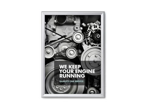 Kliklijst 50x70cm Rechte Hoeken 32mm Zilver