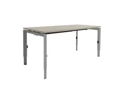 Bureau Linesto N3 hoogte instelbaar 140x80cm Lichtgrijs, poot Alu
