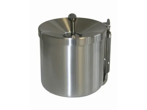Wandasbak van RVS,HxØ 165x150mm,romp RVS,m. kogelkop