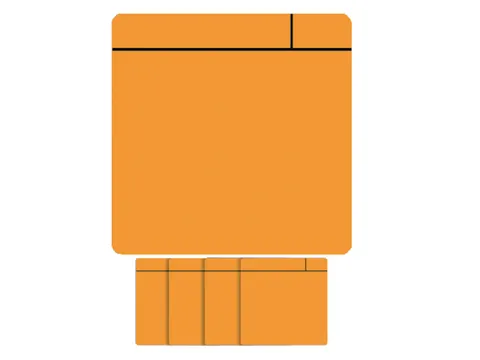 Magneet scrum 75x75mm oranje 5 stuks