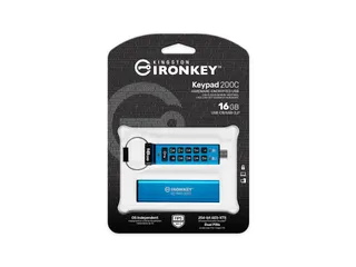 16GB USB-C IronKey Keypad 200C, FIPS 140-3 Lvl 3 (aangevraagd) AES-256 - 7