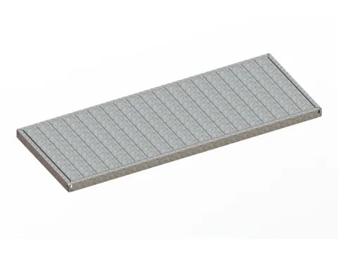 legbord van plaatstaal,v. breedvakstelling,BxD 2000x800mm,vakl. 500kg