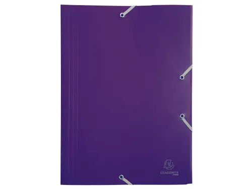 Elastomap A4 Assorti 3 Kleppen Polypropyleen 4/10de Ondoorschijnend