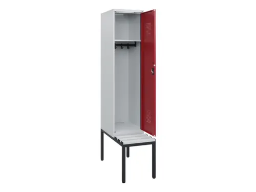 locker met bank,HxBxD 1950x400x815mm,1vak,vak B 400mm,cilinderslot