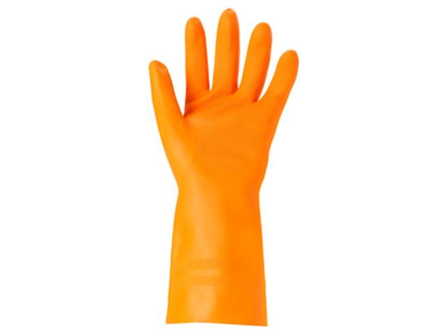 Handschoen Alphatec 87-955 Oranje Latex Gevlokt Maat 9.5-10 |  WerkhandschoenOnline.nl