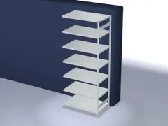 systeemstelling,aanbouwveld,HxBxD 3000x1310x835mm,vakl. 190kg