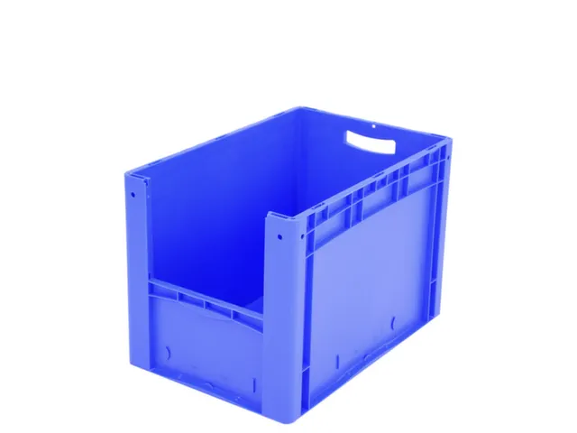 Euronorm Stapelkrat M. Grijpopening Pp 420x600x400mm Blauw