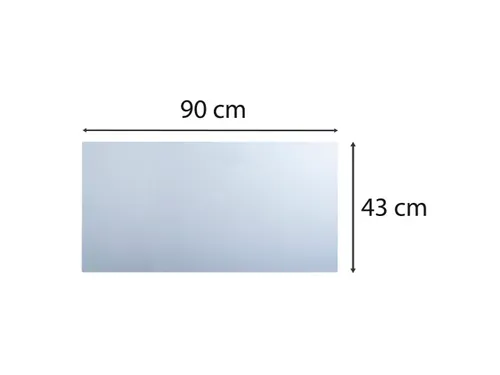 Onderlegger flexibel PVC 43x90cm kristal