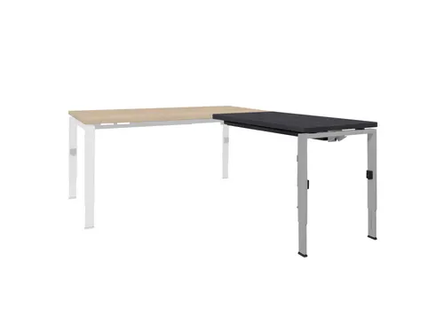 Bureau Linesto N4 aanbouwtafel 120x60cm houtprint schaduw 25mm alu