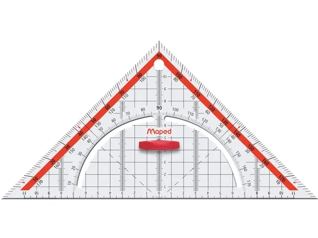 Geodriehoek Maped 028700 26cm 45 Graden Transparant