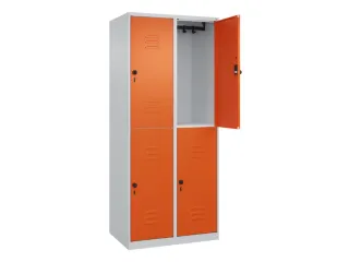 dubbeldekse locker,HxBxD 1850x800x500mm,2x2vak.,vak B 400mm - 2
