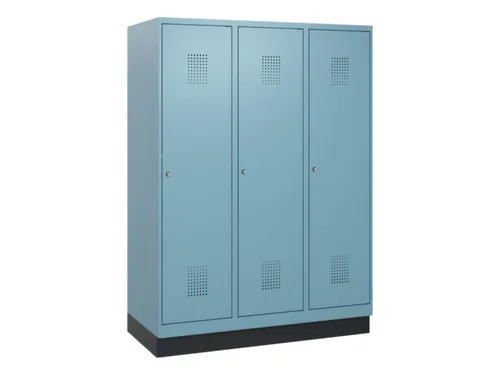 schoollocker,HxBxD 1630x1200x500mm,3vak,vak B 400mm,cil.-slot,sokkel