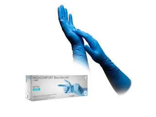 Ampri Blue Ultra 400 Nitril handschoenen Maat L extra lang blauw 50 St - 1