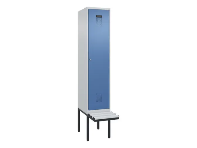 locker met bank,voor scheiding van kleding,HxBxD 2120x400x815mm,1vak