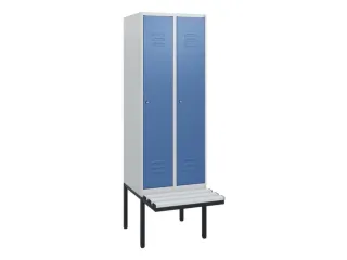 locker met bank,HxBxD 1950x600x815mm,2vak,vak B 300mm,cil.-slot - 1