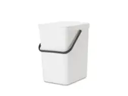 OUTLET Afvalemmer Sort & Go 25 Liter Wit