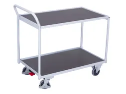 tafelwagen,draagverm. 250kg,2etage(s),laadvl. LxB 985x590mm,houtetage