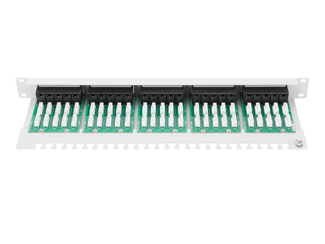 CAT 3 ISDN-patchpaneel, niet afgeschermd, grijs