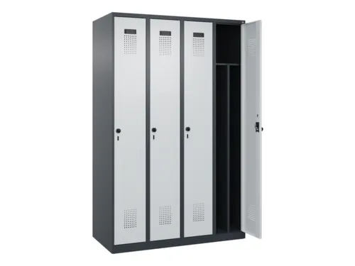 locker voor scheiding van kleding,HxBxD 1850x1200x500mm,4vak