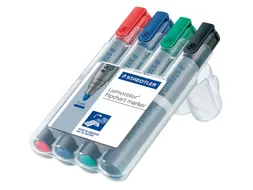 Viltstift Staedtler 356 voor flipover rond 2mm 4 stuks assorti