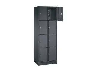 lockerkast,HxBxD 1950x620x500mm,2x4vakken,cil.-slot,sokkel - 1