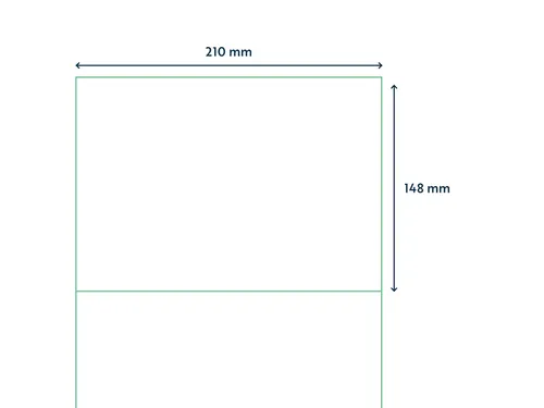 Etiket Qbasic A4 1.000 vel 210x148mm 2000 labels