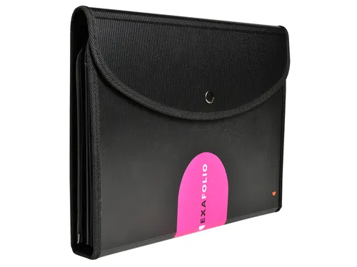 Sorteermap Exacompta Exactive Exacfolio 6 Vaks Zwart