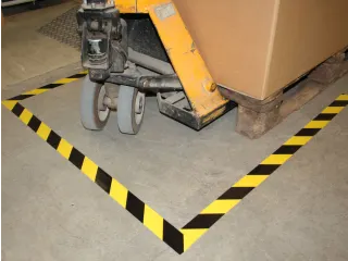 vloermarkeertape,PVC,rood/wit,band LxB 33mx50mm - 3