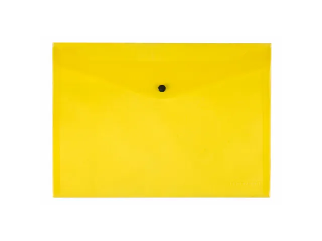 Documentenmap A4 172 Micron Drukknopsluiting Geel