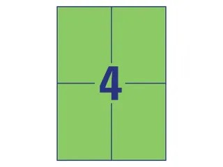Gekleurde Etiketten Avery Zweckform 105x148mm A6 Groen 400 stuks - 3