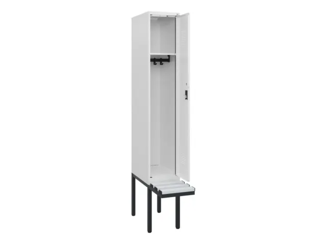 locker met bank,HxBxD 1950x300x815mm,1vak,vak B 300mm,cilinderslot