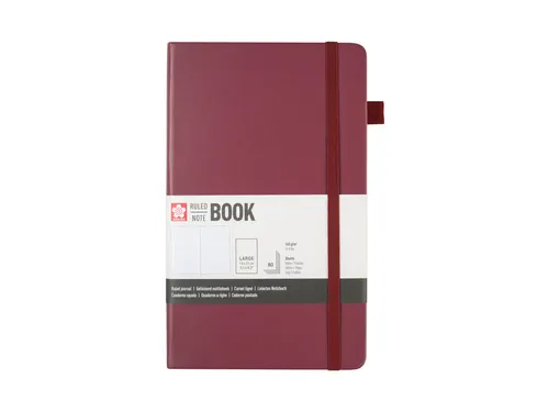 Notitieboek Sakura large 130x210mm lijn hard cover moerbei