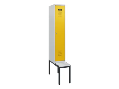 locker met bank,HxBxD 1950x300x815mm,1vak,vak B 300mm,cilinderslot