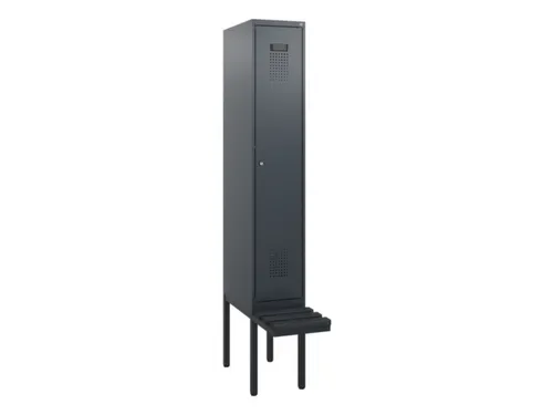 locker met bank,HxBxD 1950x300x815mm,1vak,vak B 300mm,cilinderslot