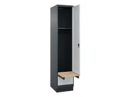 locker met bank,HxBxD 1950x400x815mm,1vak,vak B 400mm,cilinderslot