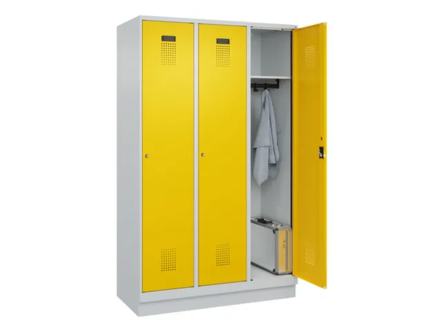 locker,HxBxD 1950x1200x500mm,3vak,vak B 400mm,cil.-slot,sokkel