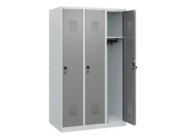 schoollocker,HxBxD 1530x900x500mm,3vak,vak B 300mm,draaigrendel