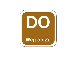 Label DO weg op ZA Bruin Afwasbaar doos 1.000st
