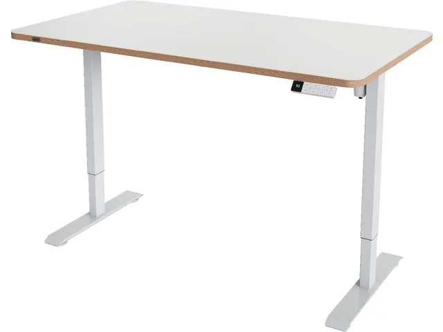 Ergo bureau assis/debout, ft plateau 140 x 80 cm, électrique, sur pie