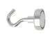 Aimant avec crochet Westcott 25mm force de traction +/- 15kg argent