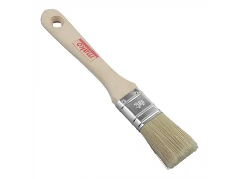 Invetkwast Dik 3cm mix varkenshaar – synthetisch haar Houten Steel