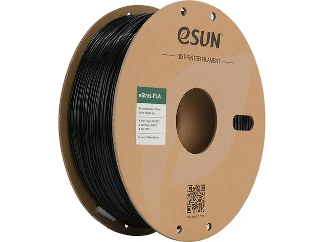 eSUN 3D printer Fluorescerend Filament eStar-PLA 1,75mm Zwart 1kg