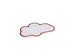 Workshopkaarten MAUL wolk 14x23cm wit 20 stuks