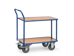 tafelwagen,draagverm. 400kg,2etage(s),laadvl. LxB 1000x700mm,houtetage