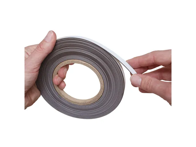 Bande magnétique MAUL 10mx10mmx1mm effaçable blanc